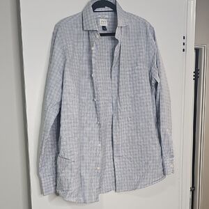John W. Nordstrom Men's Blue Checkered Shirt